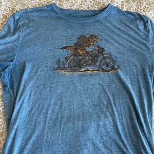 Lucky Brand Blue 'Stay Wild' Graphic Tee